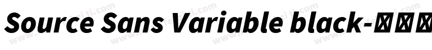 Source Sans Variable black字体转换